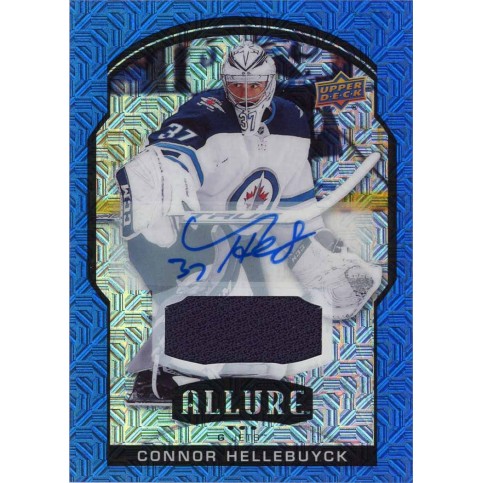 CONNOR HELLEBUYCK auto jersey 20-21 Allure Blue line Auto Jersey /25