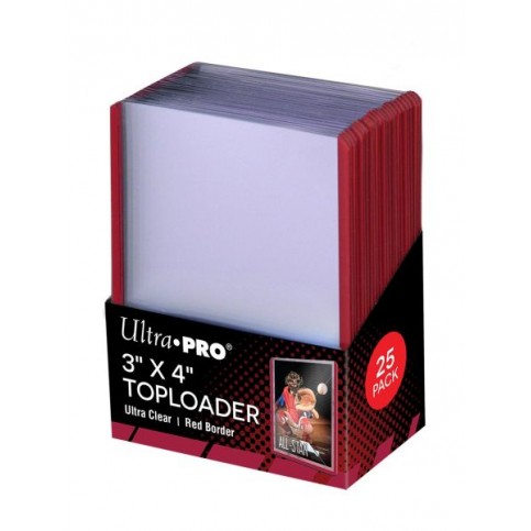 Plastový toploader 35pt Red Border 1 ks