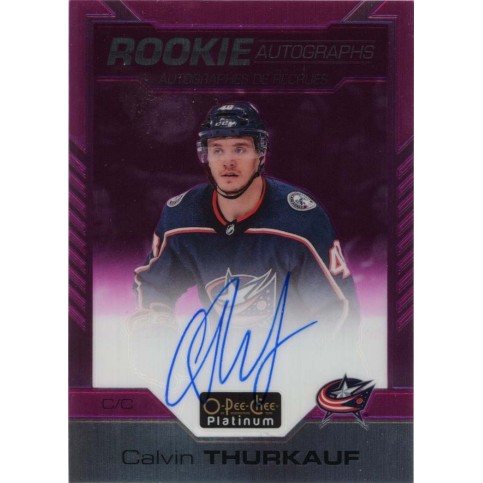 CALVIN THURKAUF auto RC 20-21 OPC Platinum Rookie Autographs Matte Pink /99