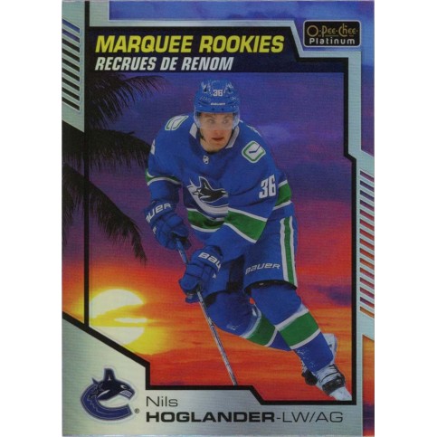 NILS HOGLANDER insert RC 20-21 OPC Platinum Marquee Rookies Sunset