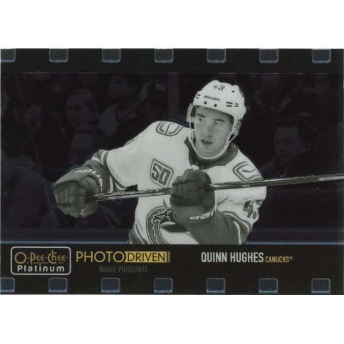 QUINN HUGHES insert 20-21 OPC Platinum Photo Driven