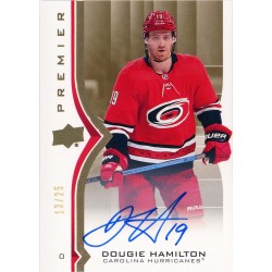 DOUGIE HAMILTON insert 20-21 UD Premier Gold Spectrum Autographs /25