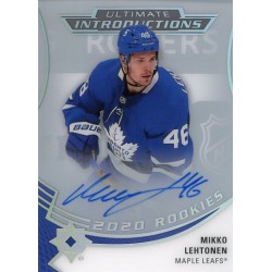 MIKKO LEHTONEN auto RC 20-21 UD Ultimate Introduction Rookies Autograph