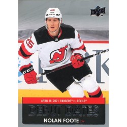NOLAN FOOTE insert 21-22 UD Series 1 Debut Dates