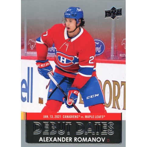 ALEXANDER ROMANOV insert 21-22 UD Series 1 Debut Dates