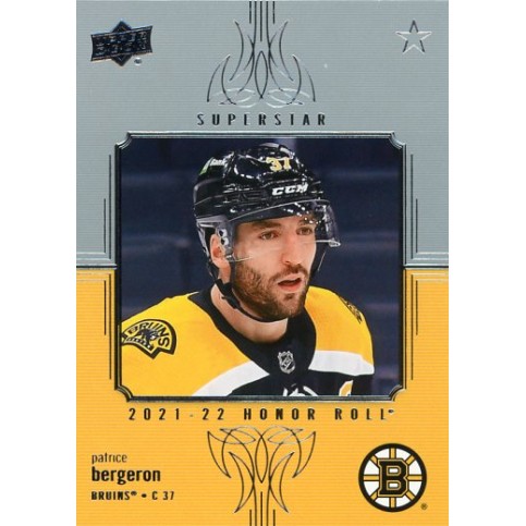 PATRICE BERGERON insert 21-22 UD Series 1 Honor Roll