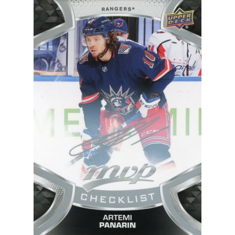 ARTEMI PANARIN paralel 21-22 UD MVP Silver Script CL