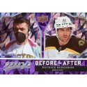 PATRICE BERGERON insert 21-22 UD MVP Before and After