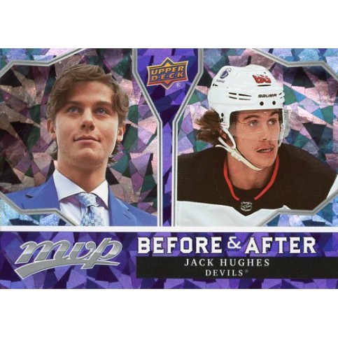 JACK HUGHES insert 21-22 UD MVP Before and After