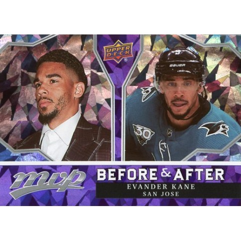 EVANDER KANE insert 21-22 UD MVP Before and After