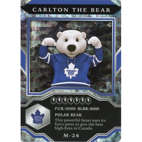 CARLTON THE BEAR insert 21-22 UD MVP Mascot Gaming Sparkle