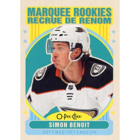 SIMON BENOIT insert RC 21-22 OPC Retro Update Marquee Rookies