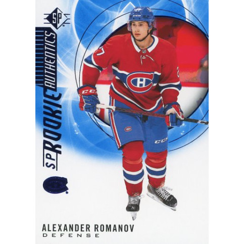 ALEXANDER ROMANOV insert RC 20-21 UD SP Rookie Authentics Blue