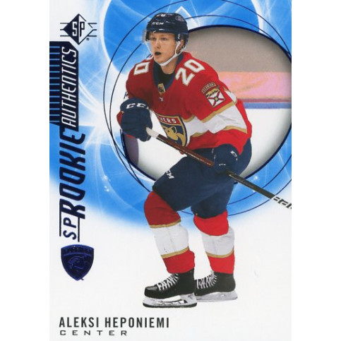 ALEKSI HEPONIEMI insert RC 20-21 UD SP Rookie Authentics Blue