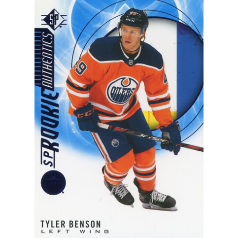 TYLER BENSON insert RC 20-21 UD SP Rookie Authentics Blue