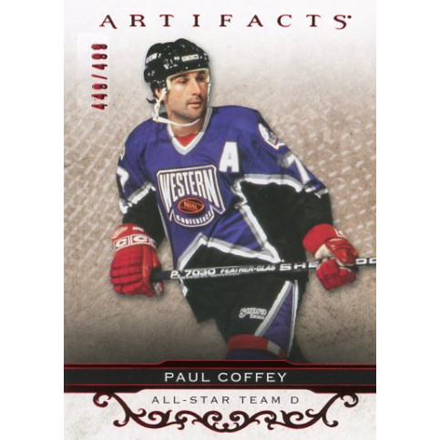 PAUL COFFEY insert 21-22 UD Artifacts Legends Ruby /499