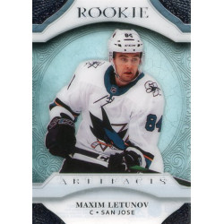 MAXIM LETUNOV insert RC 21-22 UD Artifacts Rookie Clear Cut Update