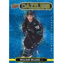 WILLIAM EKLUND insert RC 21-22 UD Extended Dazzlers Blue