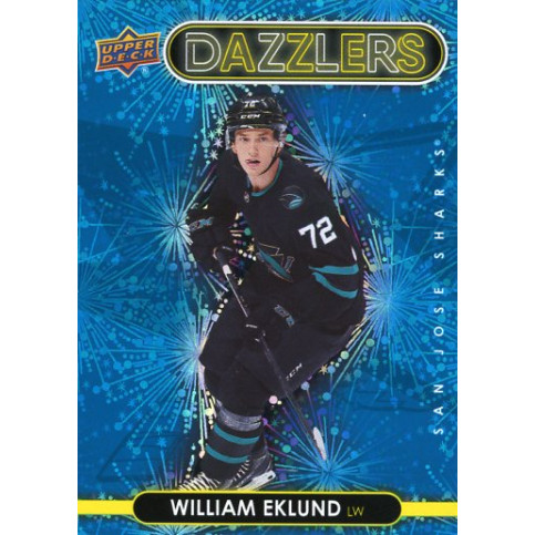 WILLIAM EKLUND insert RC 21-22 UD Extended Dazzlers Blue